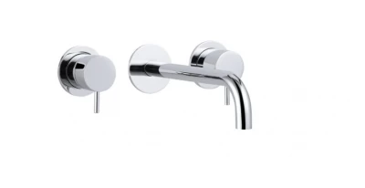 Waterevolution Flow 3-hole built-in washbasin faucet chrome with spout 21cm T1163F01-21