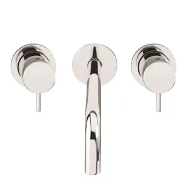 Waterevolution Flow 3-hole built-in washbasin faucet chrome with spout 21cm T1163F01-21