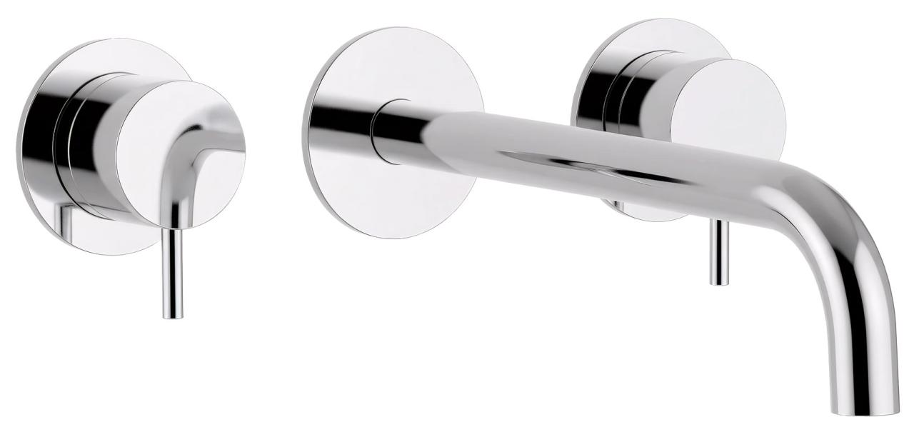 Waterevolution Flow 3-otvorová vestavná umyvadlová baterie chrom s výtokem 15 cm T1163F01-15