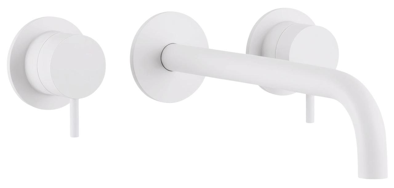 Waterevolution Flow 3-otvorová vestavná umyvadlová baterie matná bílá s výtokem 15 T1163FBR-15
