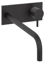 Waterevolution Flow vestavěná umyvadlová baterie s krycí deskou matná černá s výtokem 21 cm T1161BPR-21