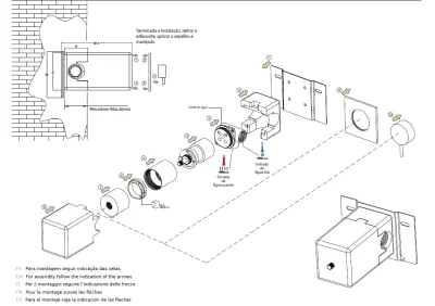 Waterevolution Flow vestavný sprchový termostat kulatá rozeta chrom T142TB01