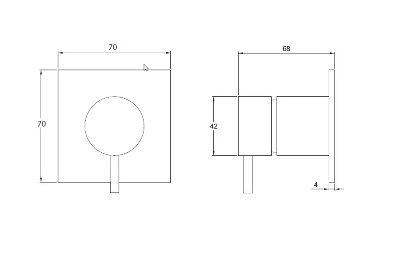 Waterevolution Flow vestavěný 2-cestný přepínač, kulatá rozeta, matná bílá T1482SBR