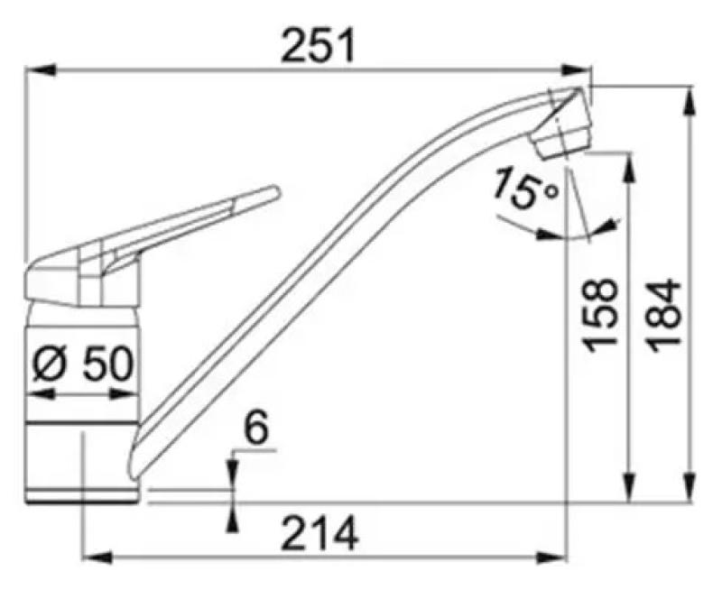 Franke kuchyňská baterie Delta Novara Plus pevný výtok chrom 115.0347.142