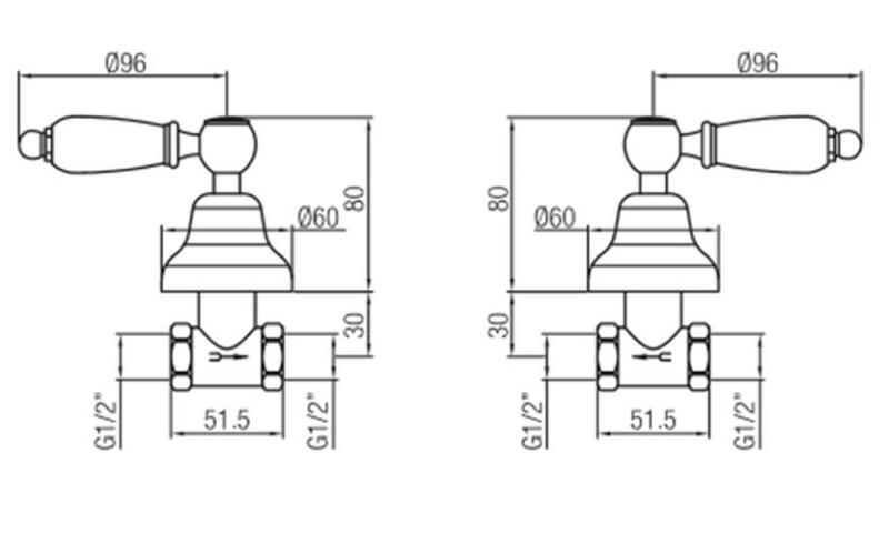PB klasická vestavěná sprchová sada s bílými rukojeťmi Chrom 1208854562