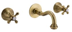 PB klasická vestavná nástěnná baterie s hvězdicovými knoflíky, výtok 20 cm, bronz 1208855082