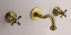 PB klasická vestavná nástěnná baterie s hvězdicovými knoflíky, výtok 20 cm, bronz 1208855082