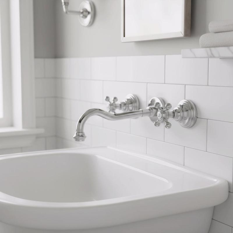 PB klasická vestavná nástěnná baterie s hvězdicovými kohoutky, 25 cm výtok, chrom 1208855112