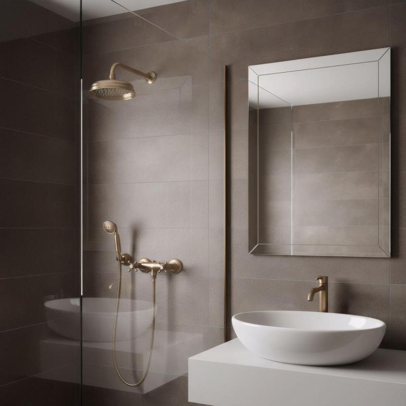 PB klasická baterie na sprchu s hvězdicovými knoflíky včetně ruční sprchy Bronz 1208855282