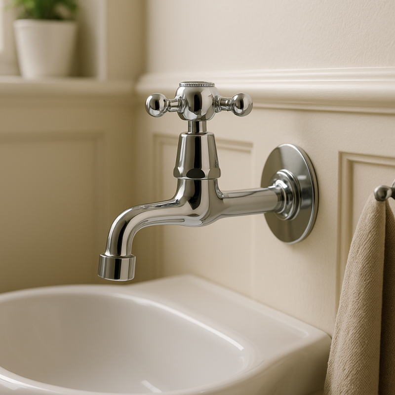 PB klasický nástěnný fontánový kohoutek s hvězdicovým ovládáním na studenou vodu chrom 1208855592