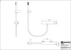 Waterevolution Flow sprchový termostat s sprchovým setem nerezová ocel T140TIE