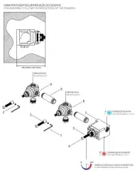 Waterevolution Flow vestavěná sprchová termostatická baterie se 3 uzavíracími ventily matná černá 1208916232