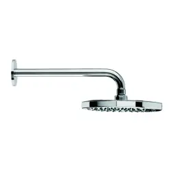Waterevolution Flow hlavová sprcha 200mm s nástěnným připojením Kartáčovaná Mosaz T1641LE