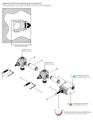Waterevolution Flow vestavěný sprchový termostat s 2 uzavíracími ventily kartáčovaný mosaz 1208916452