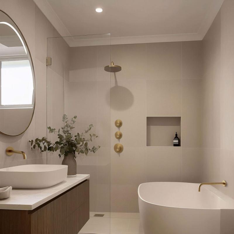 Waterevolution Flow vestavný sprchový termostat se 2 uzavíracími ventily, leštěná mosaz 1208916452