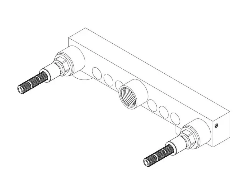 Waterevolution Cruz 3-otvorová vestavná umyvadlová baterie matná černá, výtok 19 cm, 1208916572