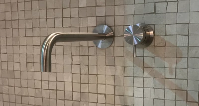 Waterevolution Flow built-in washbasin faucet stainless steel length 21cm T116BIEV2