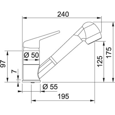 Franke Kuchyňská baterie Delta Novara Plus s výsuvnou sprchou chrom 115.0347.111