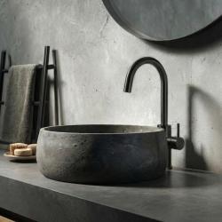 Waterevolution Flow umyvadlová baterie vysoký model PVD gun metal T1121FUGME