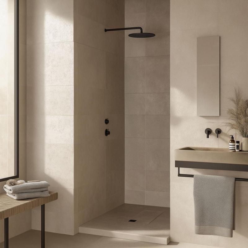 Waterevolution Flow vestavěný sprchový termostat s 1 uzavíracím ventilem matná černá 1208920977