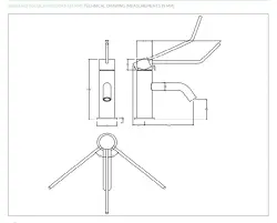 Waterevolution Flow umyvadlová baterie včetně click-plugu PVD gun metal T111GME