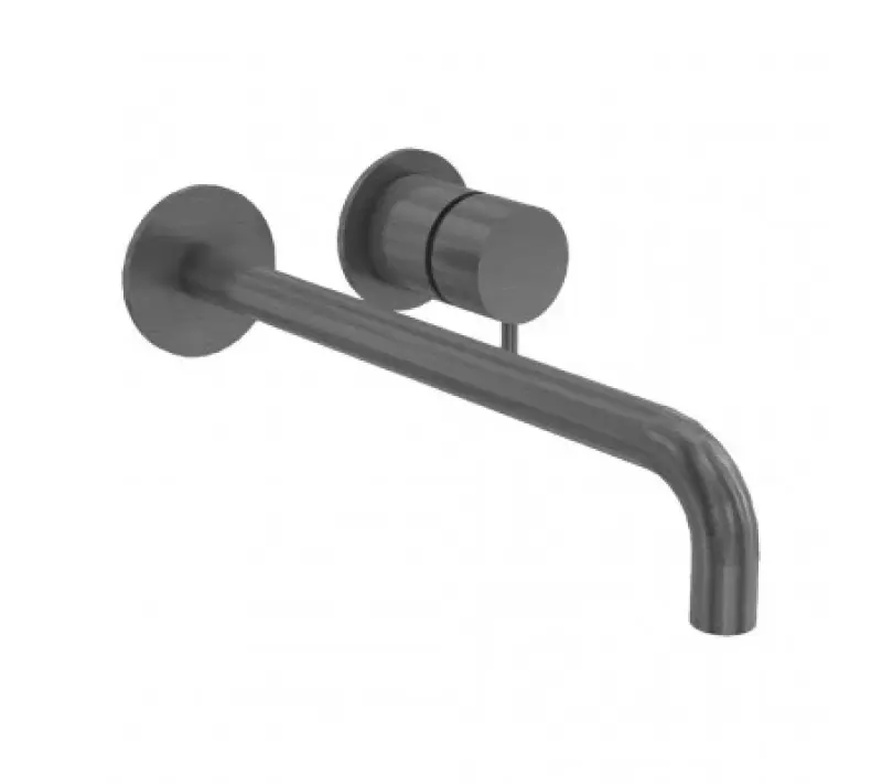 Waterevolution Flow Vestavěná umyvadlová baterie PVD Gun Metal s výtokem 15 cm T116BME-15