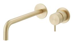 Waterevolution Flow Vestavěná umyvadlová baterie PVD bílé zlato s výtokem 21 cm T116BWGE-21