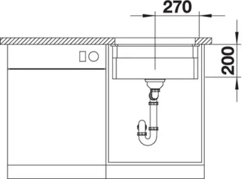 Blanco Etagon 500-U podstavný dřez bazalt 525154