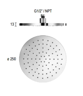 SB Rubinetterie Eco Air shower head with rain effect and water saver Shower head 25 cm matt black metal 1208946742