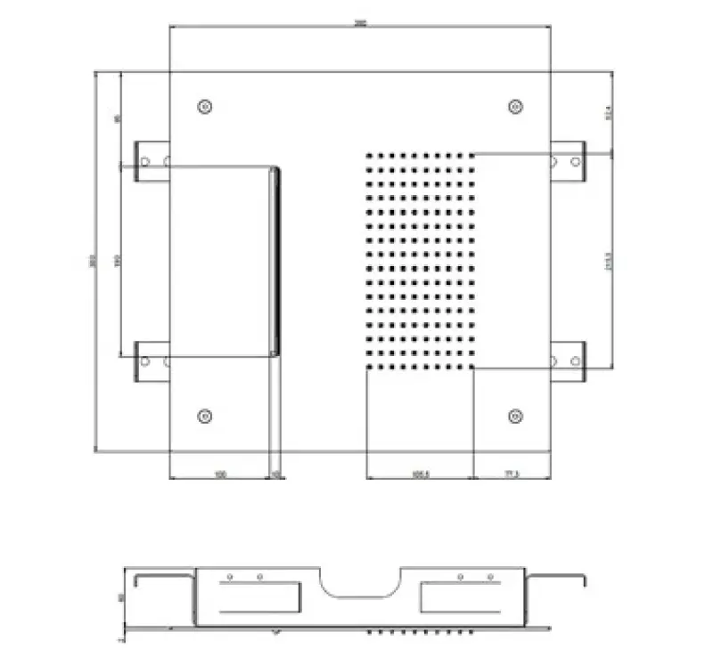 SB Square 316 Dešťová sprcha vestavná s vodopádem 38x38cm - Nerezová ocel 1208946994