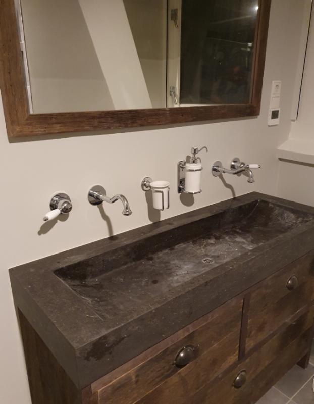 PB nostalgická vestavná umyvadlová baterie Vintage výtok 21 cm chrom