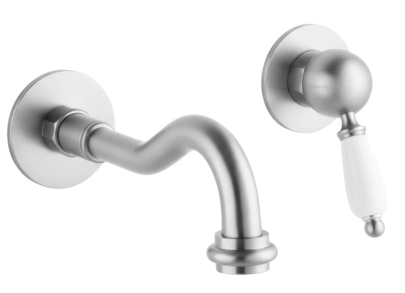 PB nostalgická vestavná umyvadlová baterie Vintage výtok 21 cm nerezová ocel