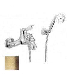 PB Nostalgická vanová baterie s ruční sprchou Bronz