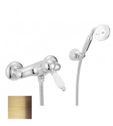 PB Nostalgický sprchový set s ruční sprchou nástěnný Bronz