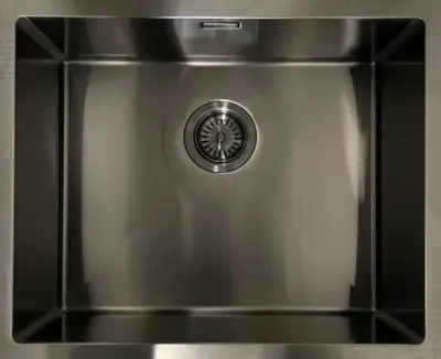 Ausmann Mosel stainless steel sink, anthracite color PVD Gun Metal 40x40 undermount flush mount and surface mount 067106