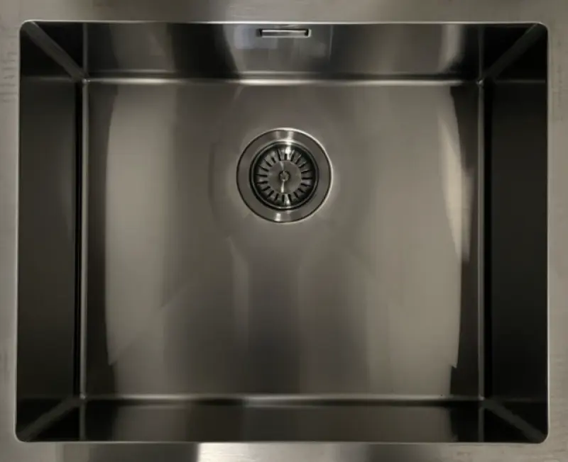Ausmann Mosel nerezový dřez antracitová barva PVD Gun Metal 40x40 podstavný plochý a nástavbový 067106