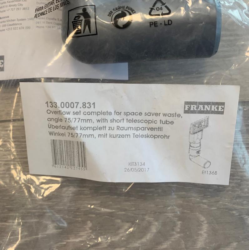 Franke Přeplňovací armatura Univerzální Roh 75/77 133.0036.499