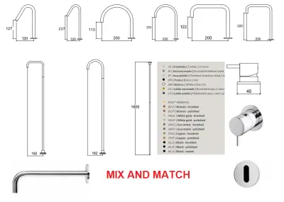 Waterevolution Flow 2-otvorová umyvadlová baterie s malým výtokem 120mm PVD kartáčovaná měď T112VCPE
