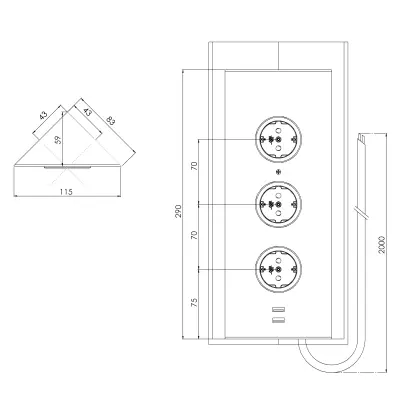 Energiezuil met 3 stopcontacten randaarde en 2 usb laders RVS 1208953216 vertalen naar het Tsjechisch zou zijn:

Energetický sloupek se 3 uzemněnými zásuvkami a 2 USB nabíječkami, nerezová oc