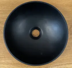Umyvadlo Solid S, malé, z materiálu Solid Surface, kulaté, 30 x 30 x 11 cm, matná černá, 1208953271