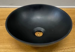Umyvadlo Solid S, malé, z materiálu Solid Surface, kulaté, 30 x 30 x 11 cm, matná černá, 1208953271