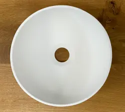 Umyvadlo Solid S, malé, z materiálu Solid Surface, kulaté, 25 x 25 x 11 cm, matná bílá, 1208953272