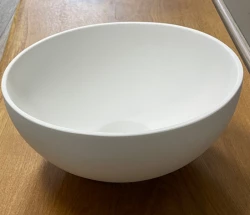 Umyvadlo Solid S, malé, z materiálu Solid Surface, kulaté, 25 x 25 x 11 cm, matná bílá, 1208953272