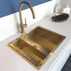 Lorreine 3415SP-Gold Luxe 1,5 dřez s jednou a půl vanou PVD Gold zlato 3415cm 1208953417