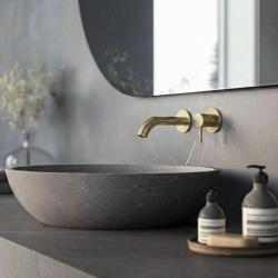 SB Round 316 vestavná umyvadlová baterie Kartáčovaná Mosaz PVD 102mm