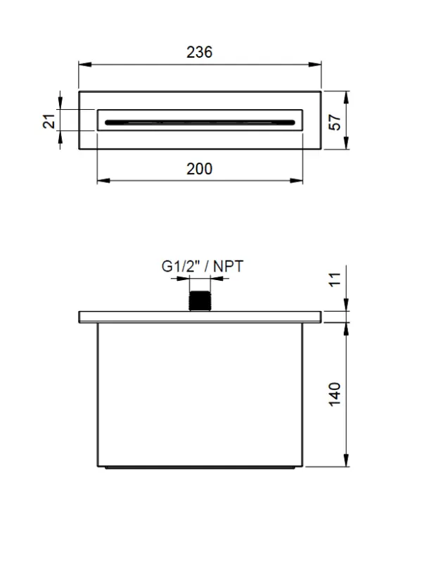 SB 316 Vodopádový výtok, nerezová ocel, číslo 1208953546