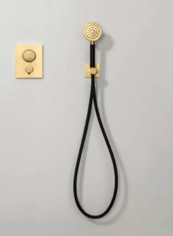 SB Rubinetterie Universale ruční sprchová sada s hadicí a držákem kartáčovaná mosaz zlatá PVD 1208953551