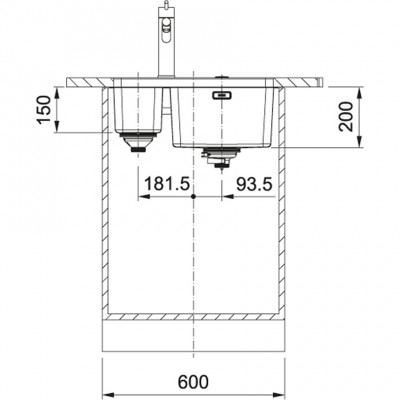 Franke Mythos MYX 160.34.16 BR jeden a půl dřez z nerezové oceli podstavný 16+34 cm 122.0638.272