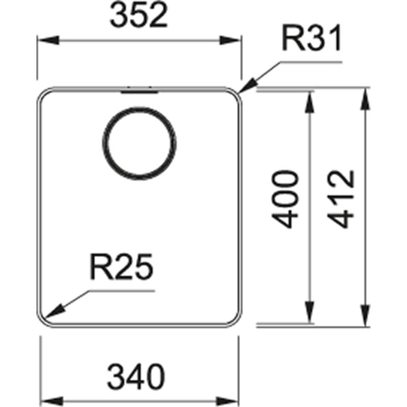 Franke Mythos MYX 210.34 nerezový dřez 34x40cm plochá montáž 127.0638.274