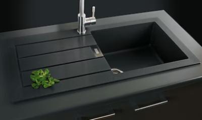 Franke Sirius 2 S2D 611 plastový dřez s odkapávačem černý povrch 100x50 143.0634.480
